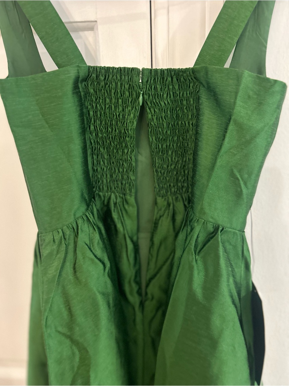 NWT Tuckernuck Green Dupioni Esme Dress Small Broken Zipper - Picture 5 of 5